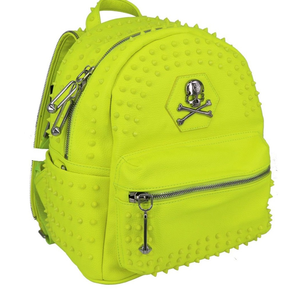 Philipp Plein Couture Homme backpack neon Lemon  bag polyurethane & polyester